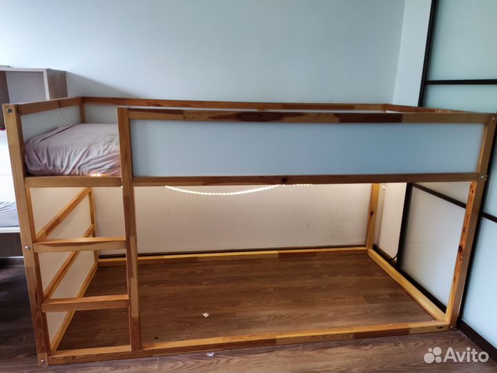 Кровать перевёртыш Икея (Кюра) + домик + матрас