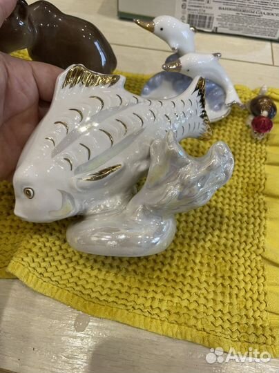 Фарфоровые статуэтки СССР рыбки