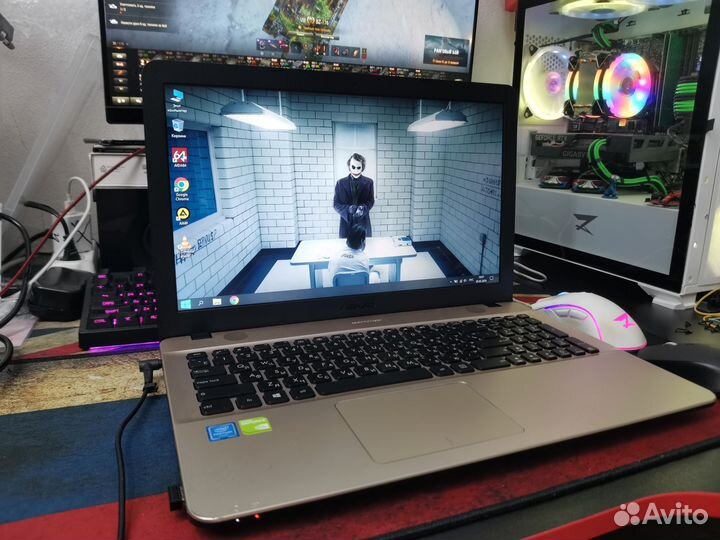 Игровой ноутбук Asus X541SC 4 ядра, 2 видеокарты