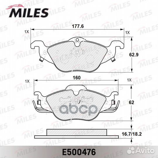 Колодки тормозные opel astra G 1.2/1.4/1.6/1.7D