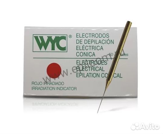 WYC К2 золото прямые (Иглы для электроэпиляции)