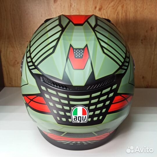 Мотошлем AGV K-3 E2206 decept matt Black/Green/Red