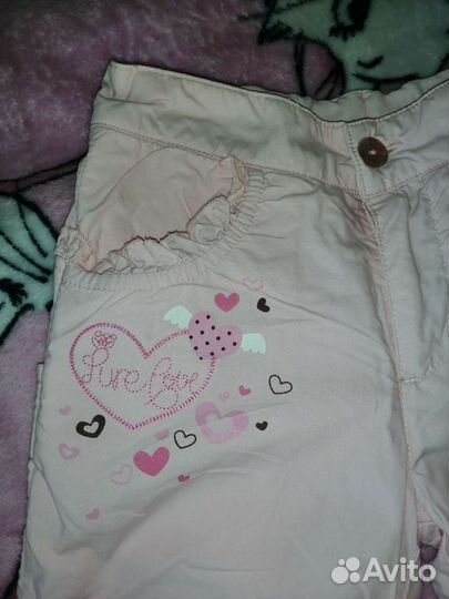 Брюки утеплённыедля девочки, размер 80