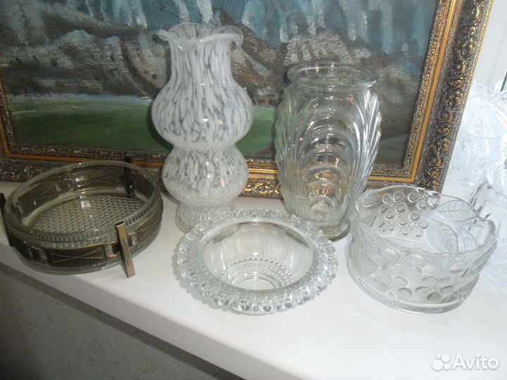 Вазы. Цветное стекло СССР, Чехословакия