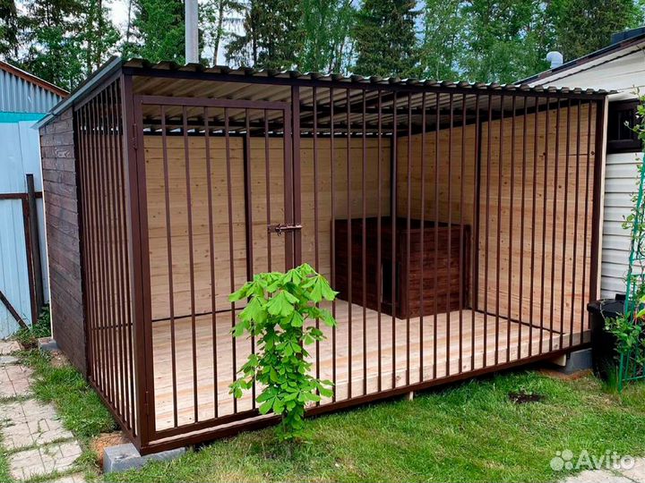 Вольер для собак с установкой