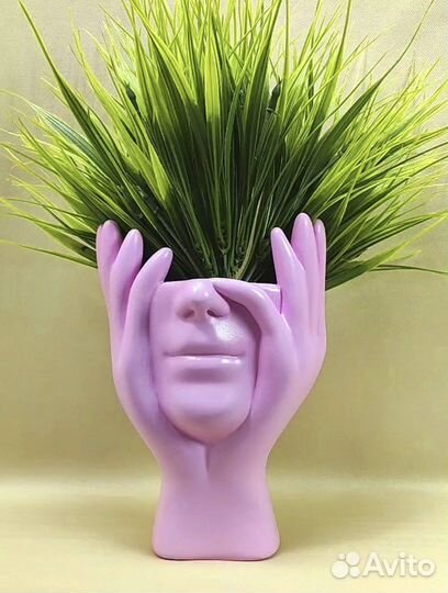 Кашпо лицо девушки