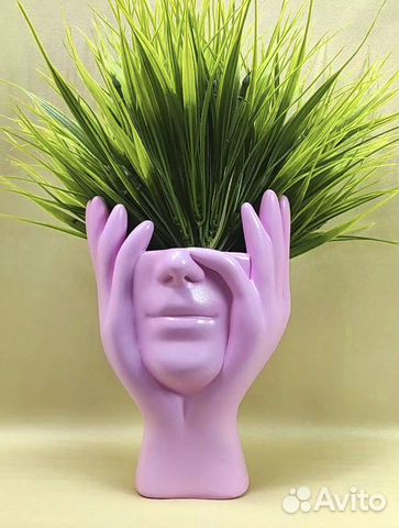 Кашпо лицо девушки