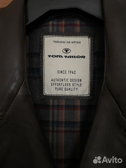 Кожаный мужской плащ Tom Tailor(Турция)