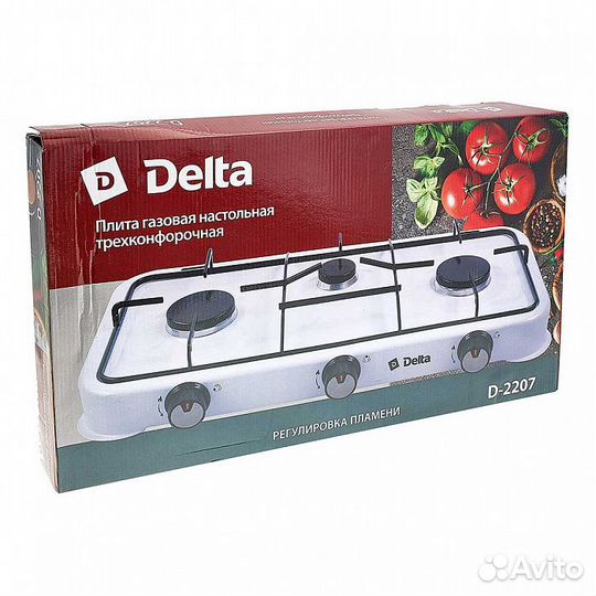 Газовая плита новая D-2207 Газ. плита delta