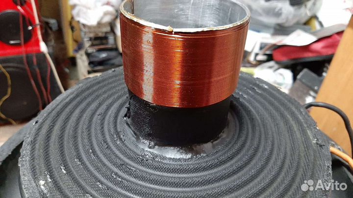 Ремонт сабвуфера, перемотка динамика, подводящие