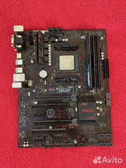 Материнская плата Asus prime b350 plus + 16Gb DDR4