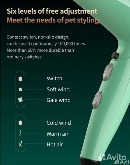 Фен профессиональный для груминга Fenice