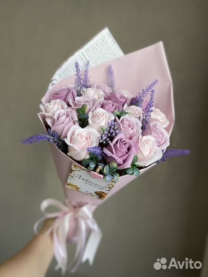 Букет из мыльных цветов, мыльные розы