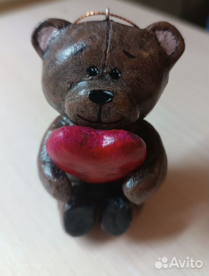 Милый медвежонок. Ручная работа. Папье-маше