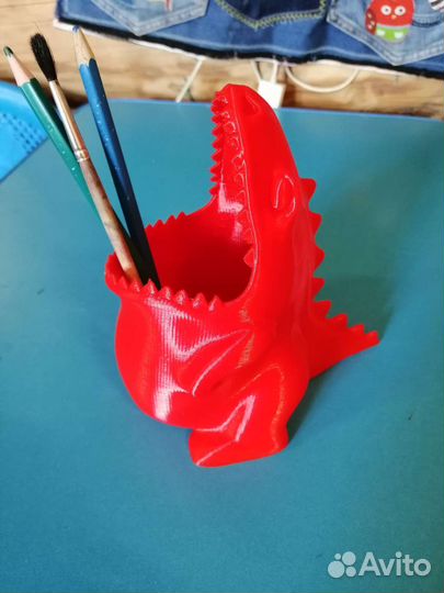 Карандашница органайзер динозавр