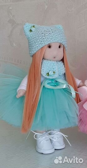 Кукла текстильная, интерьерная, ручной работы