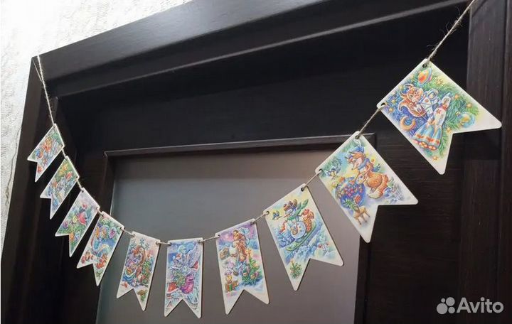 Набор новогодних флажков