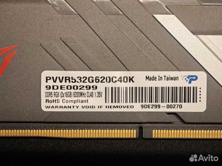 Оперативная память ddr5 32gb 6200 cl40