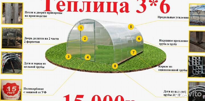 Теплица крепкая