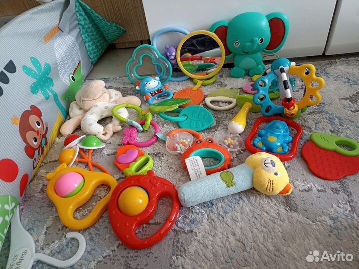 Детский развивающий коврик, игрушки от 0 до 9 мес