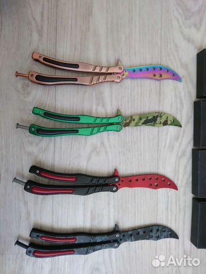 Нож-бабочка тренировочный металлический (новый)