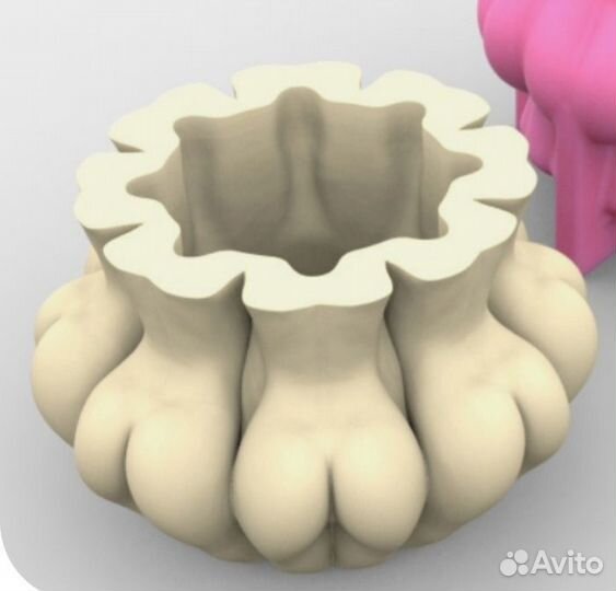 Кашпо для декора,из гипса