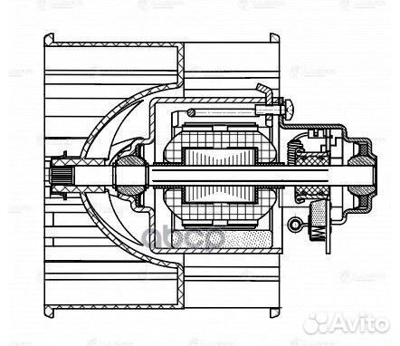 Э/вентилятор отоп. для а/м Лада 2108-99, 2110-15