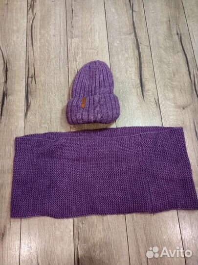 Комплект шапка и снуд для девочки