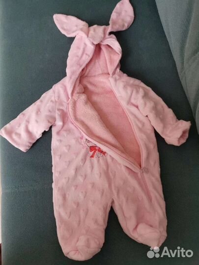 Флисовый комбинезон для девочки 56-62