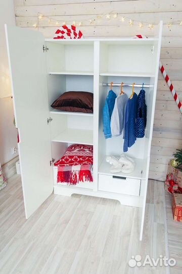 Шкаф белый / цветной в детскую. Доставка