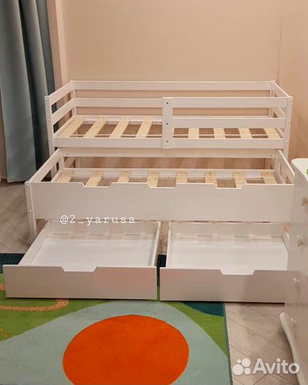 Двухъярусная выдвижная кровать