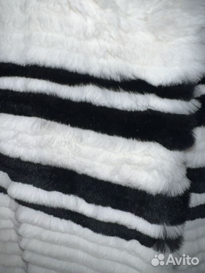 Шуба из натурального меха кролика