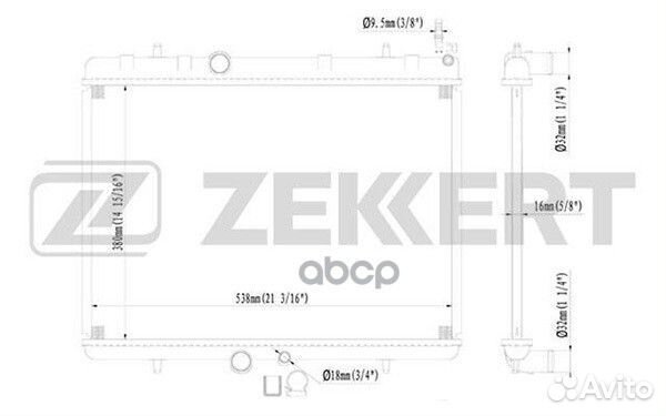 Радиатор охлаждения двигателя Citroen Berlingo