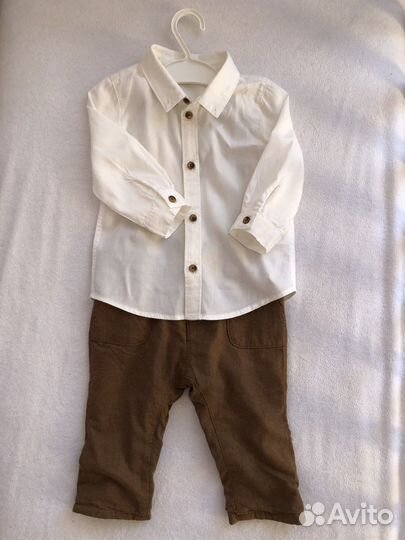 Костюм для мальчика hm 74 размер (рубашка, брюки)