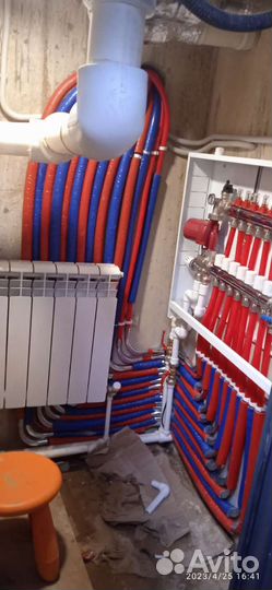 Монтаж отопление.Тёплый пол. Водоснабжение