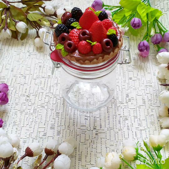 Посуда с декором из полимерной глины