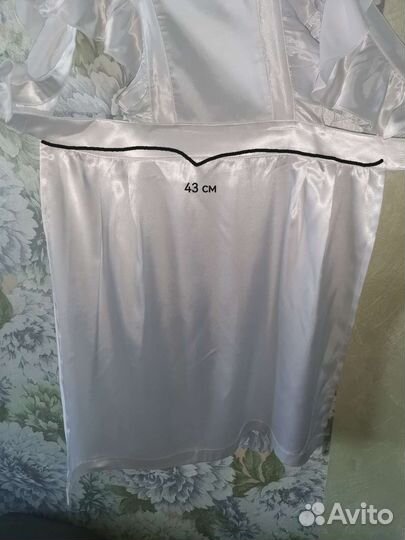 Школьный фартук атласный