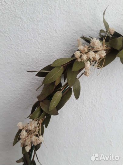 Венок на голову из сухоцветов