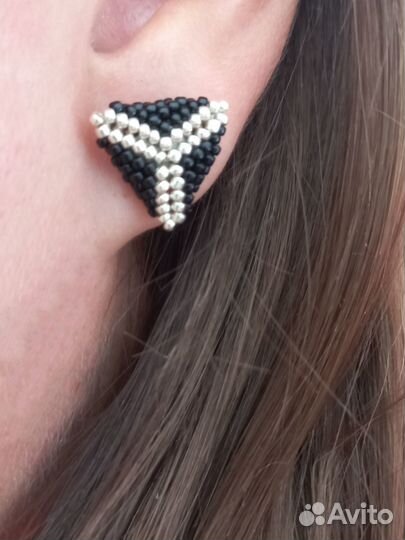 Сережки из бисера