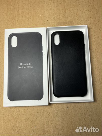 Чехол оригинальный apple кожаный черный