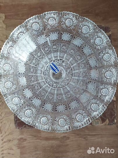 Ваза для фруктов Чешская Glasspo