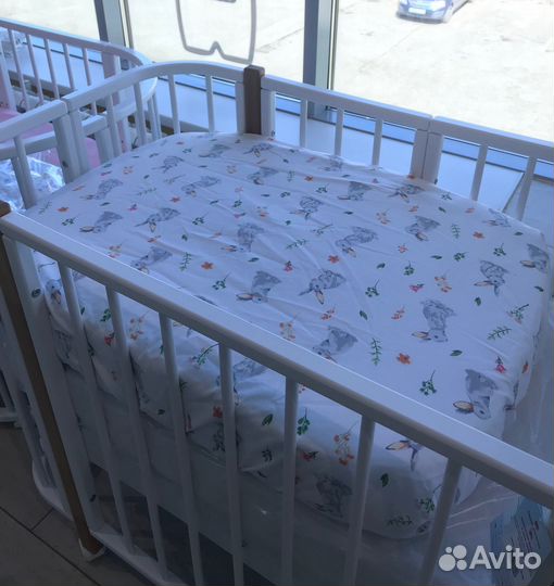 Простыня детская 85*60*10 см на резинке, поплин (м