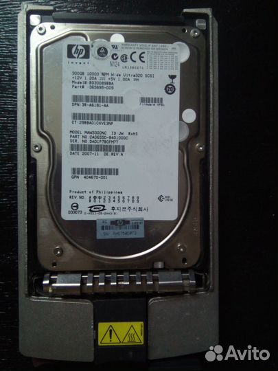 FC диск HP 300GB 10k Ultra320