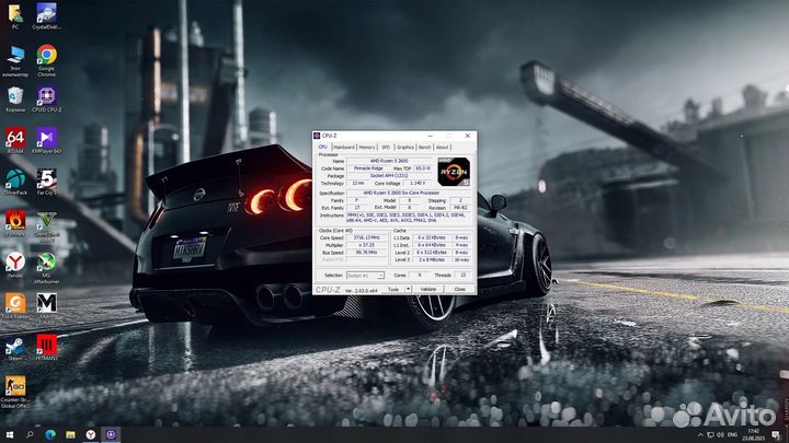 Игровой Компьютер(Ryzen 5 2600/12gb/RX470/SSD+HDD)