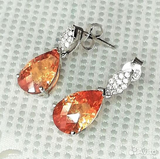 Серьги серебро Сваровски С506