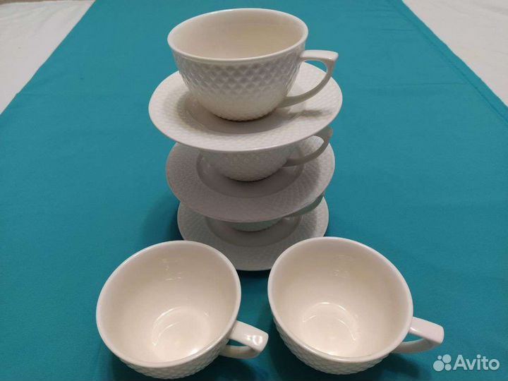 Набор фарфоровых чайных чашек с блюдцами Lefard