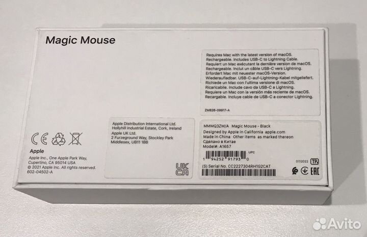 Apple Magic Mouse black черная