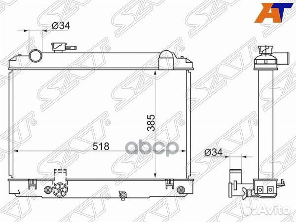Радиатор Toyota Dyna 95-99 / ToyoAce 95-99 TY00