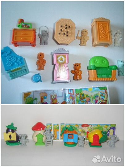 Серия киндер Кошки в домиках из мебели