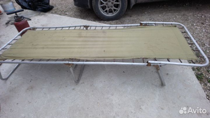 Раскладушка СССР алюминий-брезент